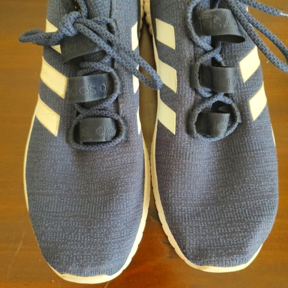 MEN'S ADIDAS KAPTIR  RUNNING SHOES Navy Blue And White Size 12